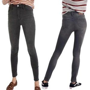 Madewell 9" Mid-Rise Skinny Jeans in Dark Gray Charcoal Denim Women’s Size 26